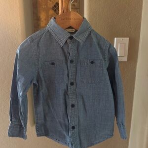 Janie and Jack Blue Denim 2T Boy Long Sleeve Button Down Shirt
